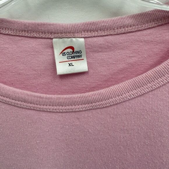 Y2K Pink Crew Neck “I ❤️ NY” Jewel Embellished Long Sleeve Tee Size L - Picture 6 of 8